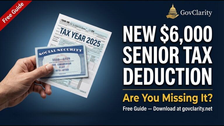 Senior Tax Deduction: How to Claim the New $6,000 Deduction for Seniors
