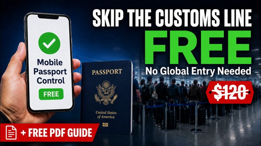 Mobile Passport Control app and US passport for skipping the customs line in 2026
