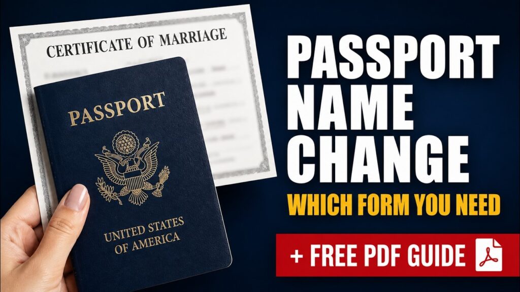 Changing the name on a US passport after marriage or divorce in 2026
