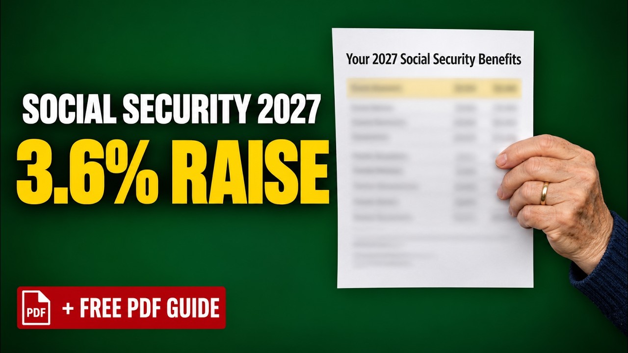 Social Security 2027 3.6% raise thumbnail: a hand holding a 2027 Social Security benefits letter